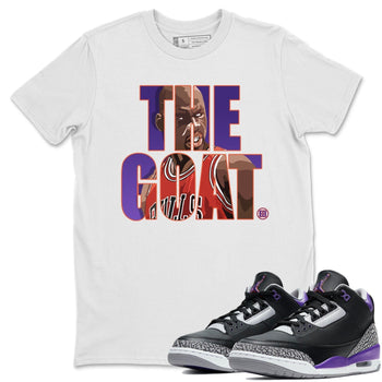 Jordan 3 Court Purple Sneaker Match Tees The Goat Sneaker Tees Jordan 3 Court Purple Sneaker Release Tees Unisex Shirts