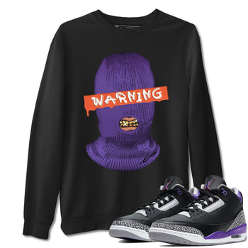 Jordan 3 Court Purple Sneaker Match Tees Warning Sneaker Tees Jordan 3 Court Purple Sneaker Release Tees Unisex Shirts
