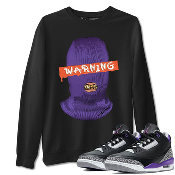 Jordan 3 Court Purple Sneaker Match Tees Warning Sneaker Tees Jordan 3 Court Purple Sneaker Release Tees Unisex Shirts