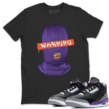 Jordan 3 Court Purple Sneaker Match Tees Warning Sneaker Tees Jordan 3 Court Purple Sneaker Release Tees Unisex Shirts