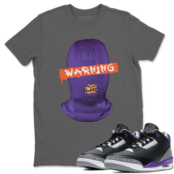 Jordan 3 Court Purple Sneaker Match Tees Warning Sneaker Tees Jordan 3 Court Purple Sneaker Release Tees Unisex Shirts