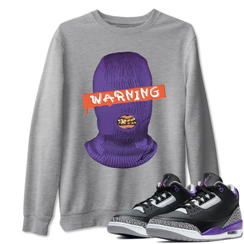 Jordan 3 Court Purple Sneaker Match Tees Warning Sneaker Tees Jordan 3 Court Purple Sneaker Release Tees Unisex Shirts