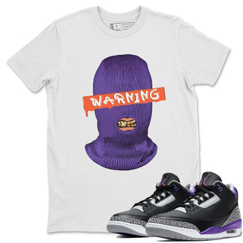 Jordan 3 Court Purple Sneaker Match Tees Warning Sneaker Tees Jordan 3 Court Purple Sneaker Release Tees Unisex Shirts