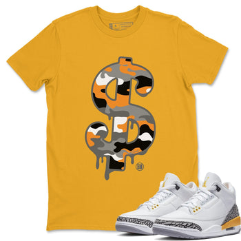 Jordan 3 Laser Orange Sneaker Match Tees Dollar Camo Sneaker Tees Jordan 3 Laser Orange Sneaker Release Tees Unisex Shirts