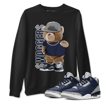 Jordan 3 Midnight Navy Sneaker Match Tees Bear Swaggers Sneaker Tees Jordan 3 Midnight Navy Sneaker Release Tees Unisex Shirts