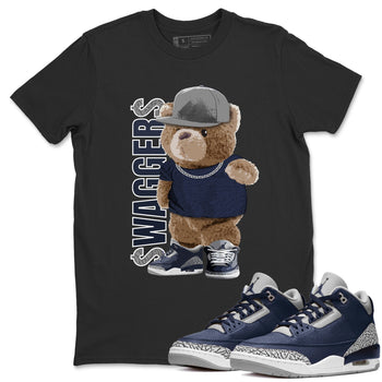 Jordan 3 Midnight Navy Sneaker Match Tees Bear Swaggers Sneaker Tees Jordan 3 Midnight Navy Sneaker Release Tees Unisex Shirts
