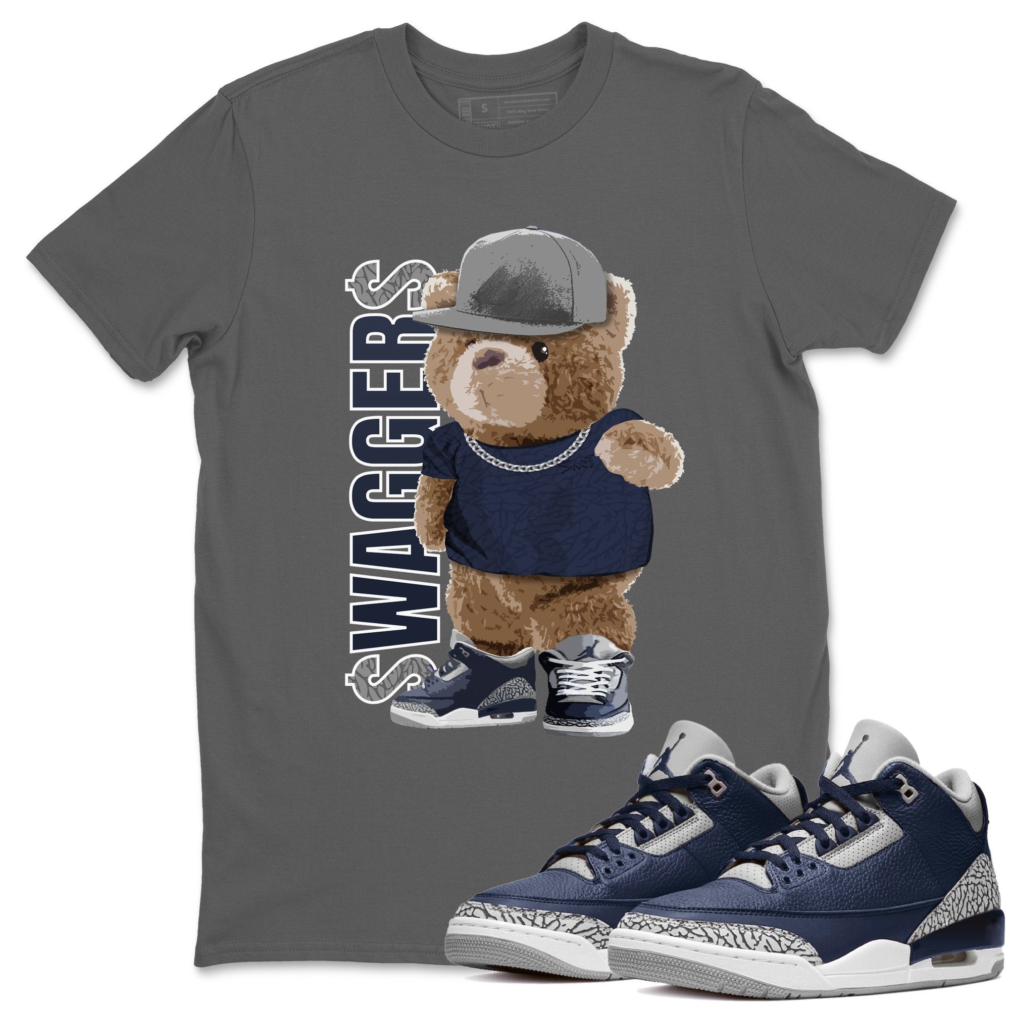 Jordan 3 Midnight Navy Sneaker Match Tees Bear Swaggers Sneaker Tees Jordan 3 Midnight Navy Sneaker Release Tees Unisex Shirts