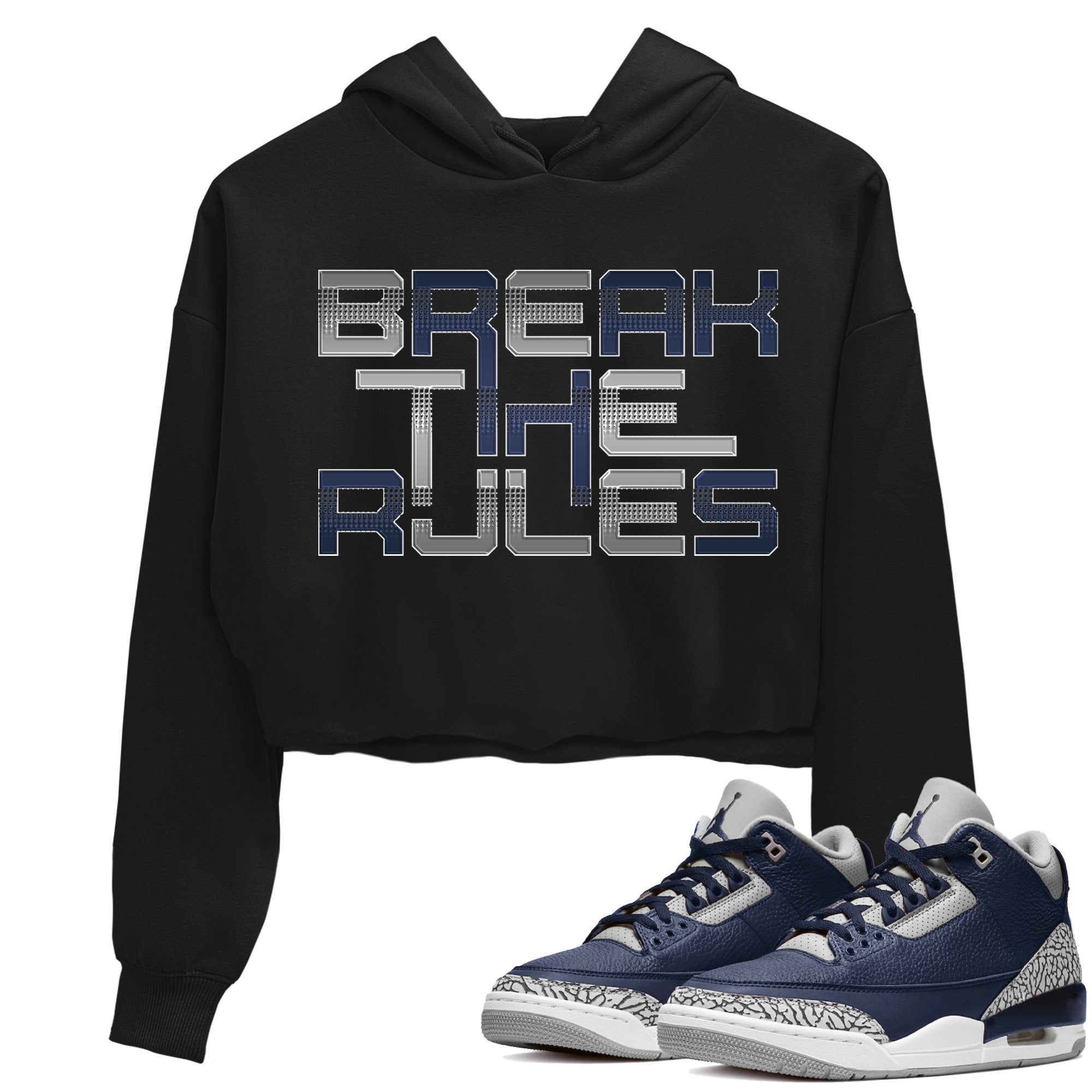 Jordan 3 Midnight Navy Sneaker Match Tees Break The Rules Sneaker Tees Jordan 3 Midnight Navy Sneaker Release Tees Women's Shirts