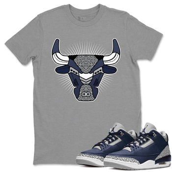 Jordan 3 Midnight Navy Sneaker Match Tees Bull Head Sneaker Tees Jordan 3 Midnight Navy Sneaker Release Tees Unisex Shirts