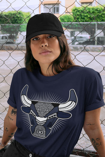 Jordan 3 Midnight Navy Sneaker Match Tees Bull Head Sneaker Tees Jordan 3 Midnight Navy Sneaker Release Tees Unisex Shirts