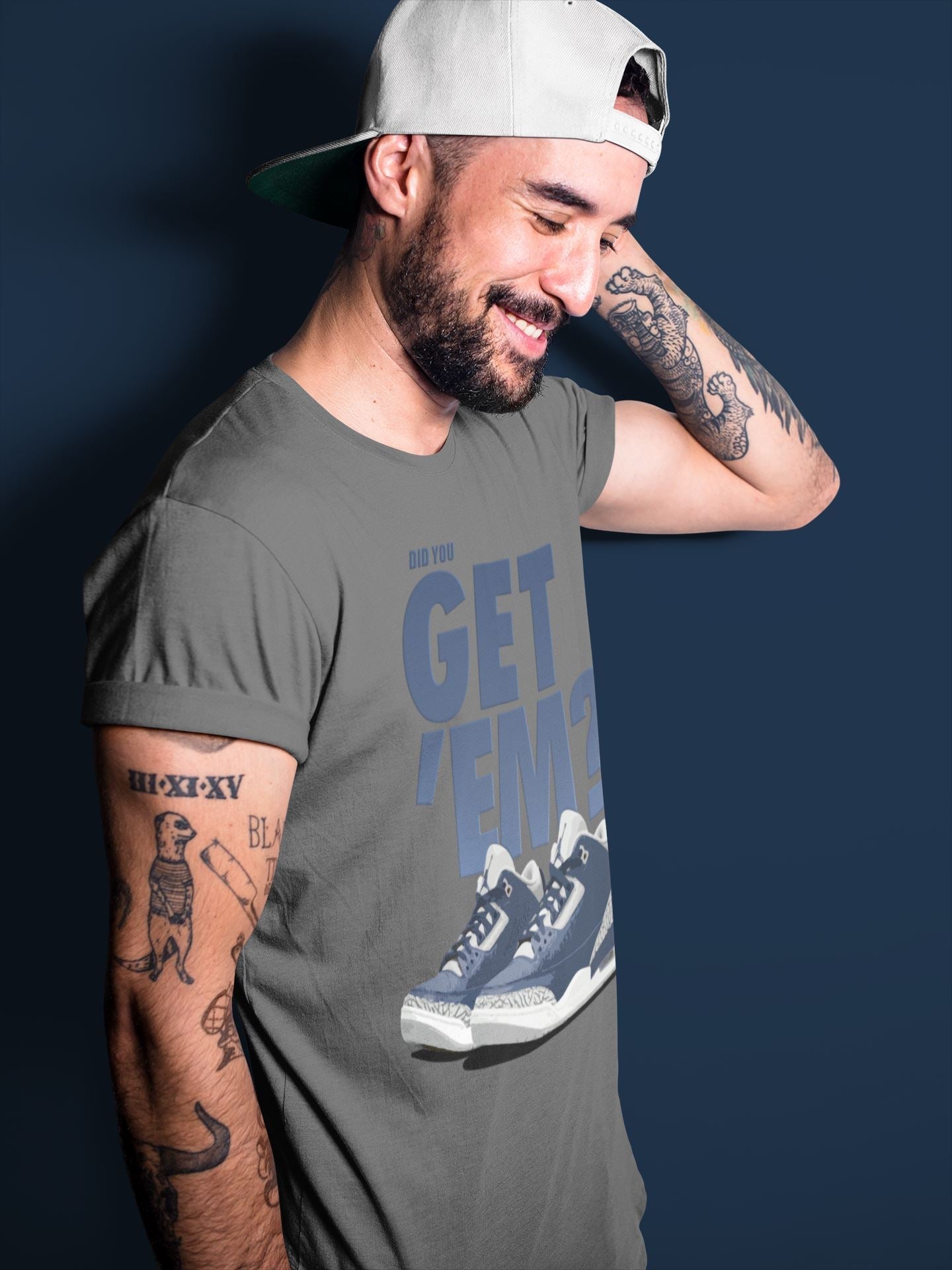 Jordan 3 Midnight Navy Sneaker Match Tees Did You Get Em SNRT Sneaker Tees Jordan 3 Midnight Navy SNRT Sneaker Release Tees Unisex Shirts
