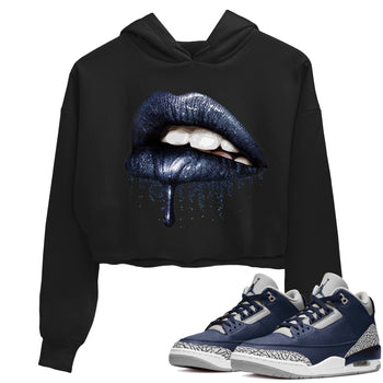 Jordan 3 Midnight Navy Sneaker Match Tees Dripping Lips Sneaker Tees Jordan 3 Midnight Navy Sneaker Release Tees Women's Shirts