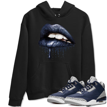 Jordan 3 Midnight Navy Sneaker Match Tees Dripping Lips Sneaker Tees Jordan 3 Midnight Navy Sneaker Release Tees Unisex Shirts