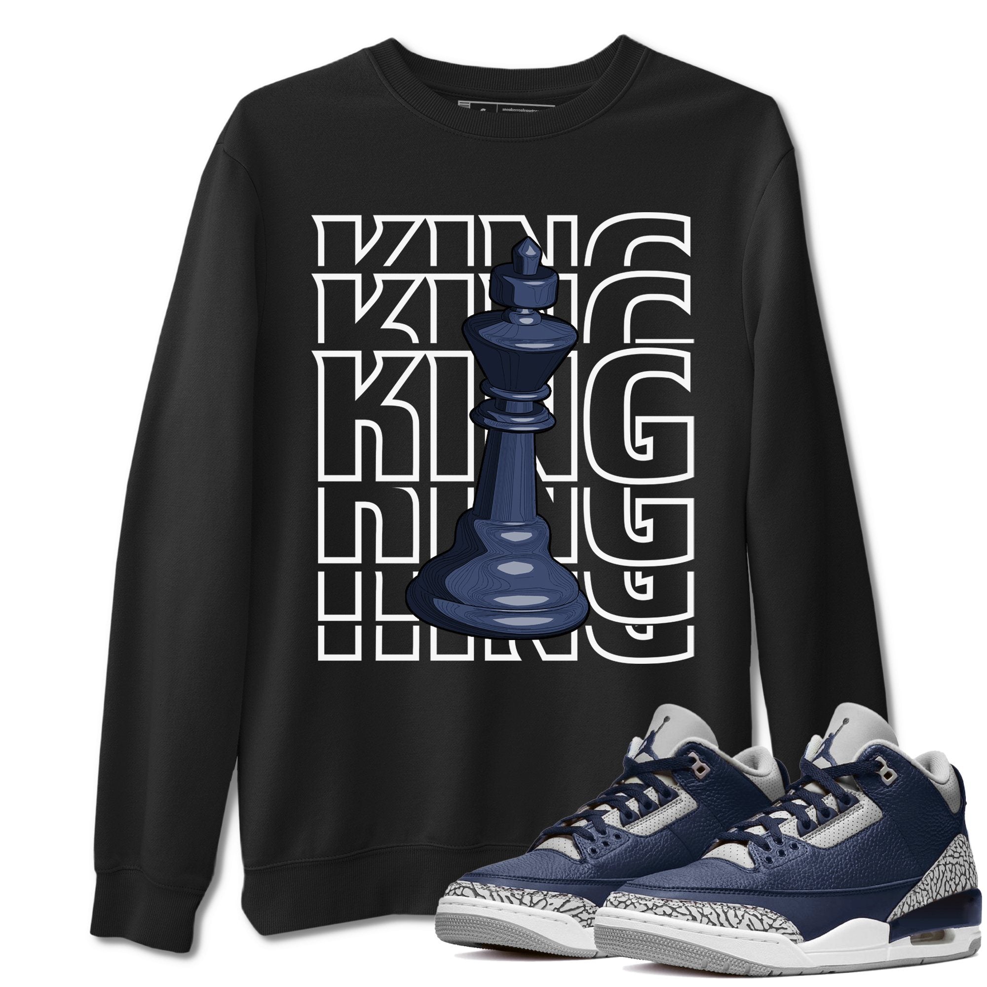 Jordan 3 Midnight Navy Sneaker Match Tees King Sneaker Tees Jordan 3 Midnight Navy Sneaker Release Tees Unisex Shirts