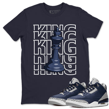 Jordan 3 Midnight Navy Sneaker Match Tees King Sneaker Tees Jordan 3 Midnight Navy Sneaker Release Tees Unisex Shirts