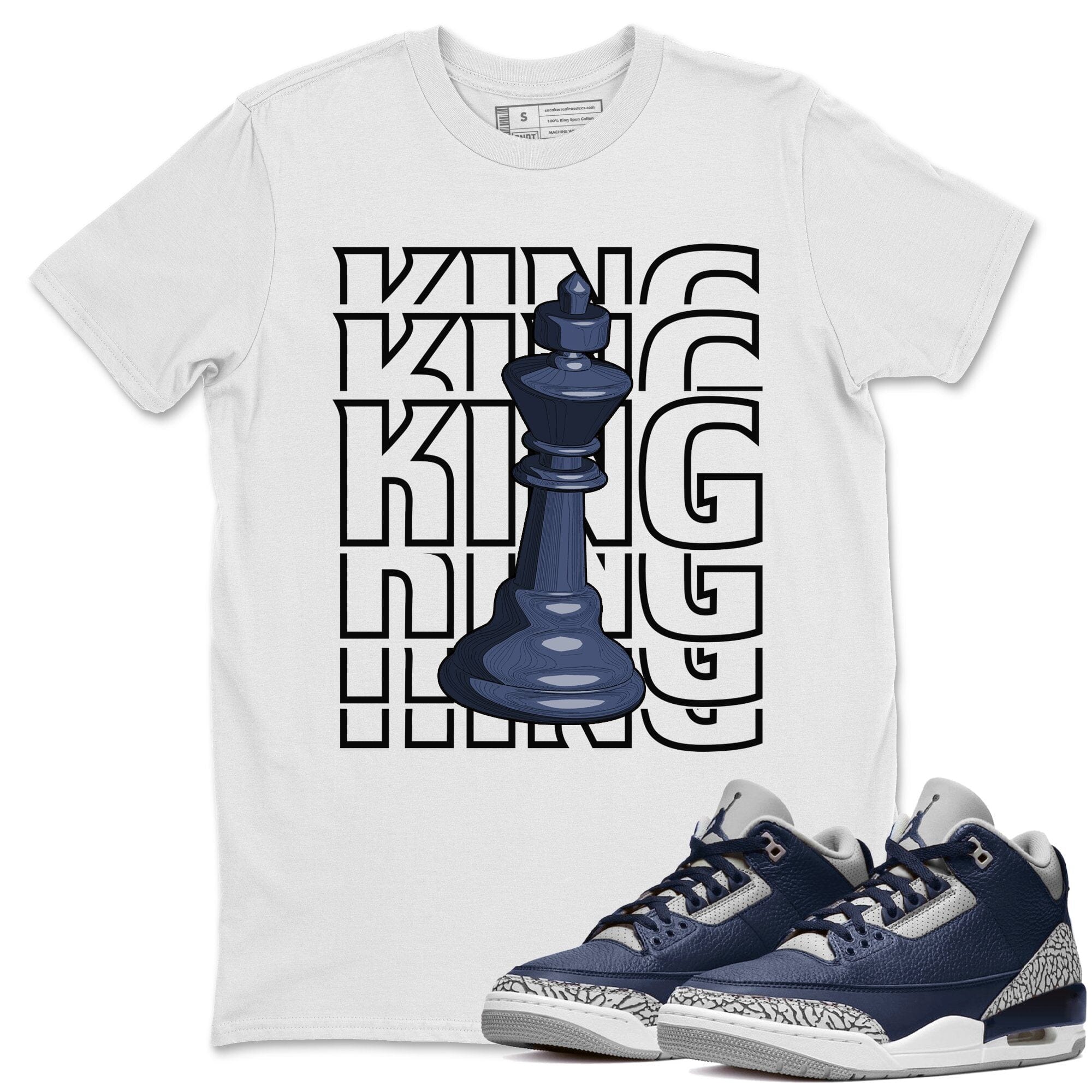 Jordan 3 Midnight Navy Sneaker Match Tees King Sneaker Tees Jordan 3 Midnight Navy Sneaker Release Tees Unisex Shirts