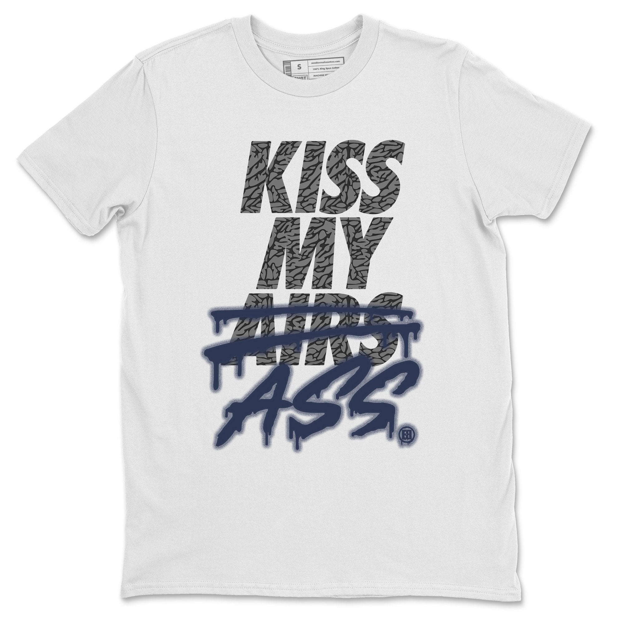 Jordan 3 Midnight Navy Sneaker Match Tees Kiss My Ass Sneaker Tees Jordan 3 Midnight Navy Sneaker Release Tees Unisex Shirts