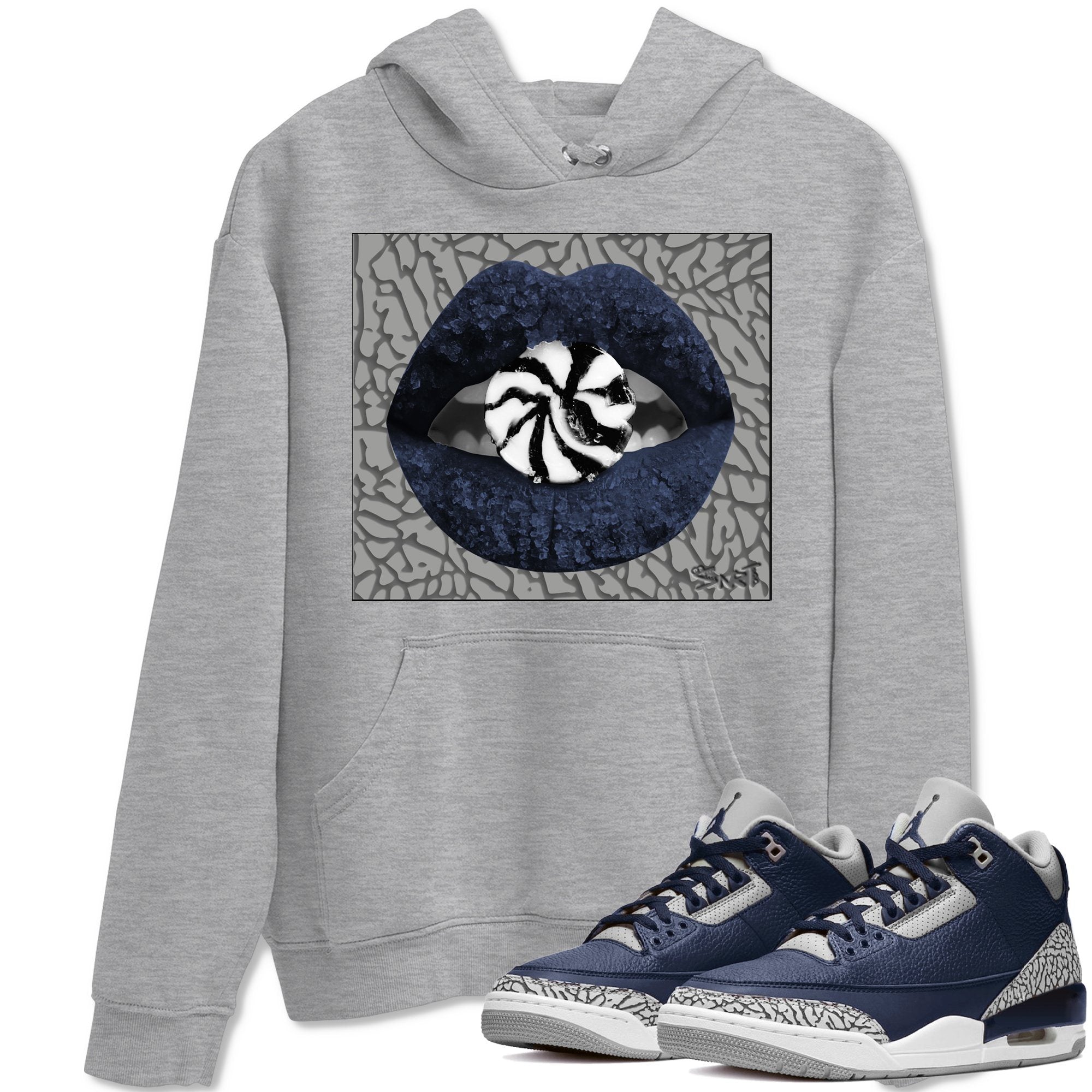 Jordan 3 Midnight Navy Sneaker Match Tees Lips Candy Sneaker Tees Jordan 3 Midnight Navy Sneaker Release Tees Unisex Shirts