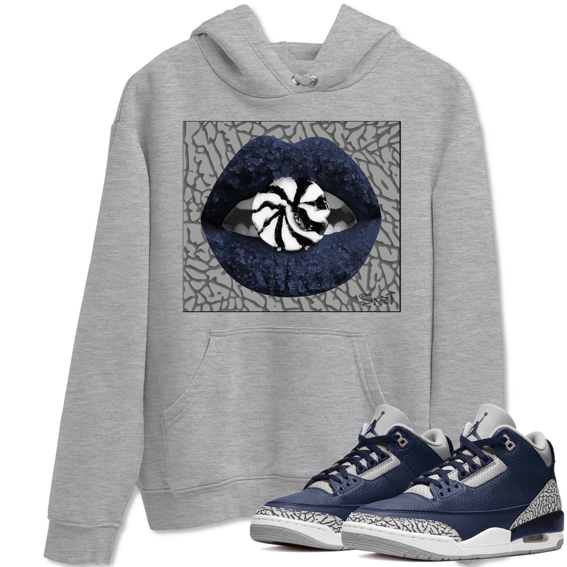Jordan 3 Midnight Navy Sneaker Match Tees Lips Candy Sneaker Tees Jordan 3 Midnight Navy Sneaker Release Tees Unisex Shirts