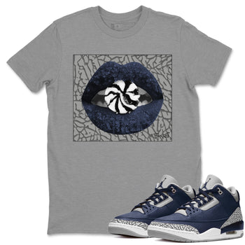 Jordan 3 Midnight Navy Sneaker Match Tees Lips Candy Sneaker Tees Jordan 3 Midnight Navy Sneaker Release Tees Unisex Shirts