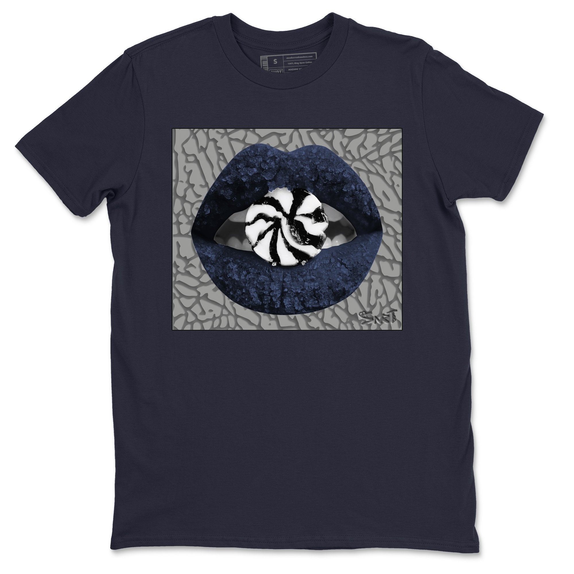 Jordan 3 Midnight Navy Sneaker Match Tees Lips Candy Sneaker Tees Jordan 3 Midnight Navy Sneaker Release Tees Unisex Shirts