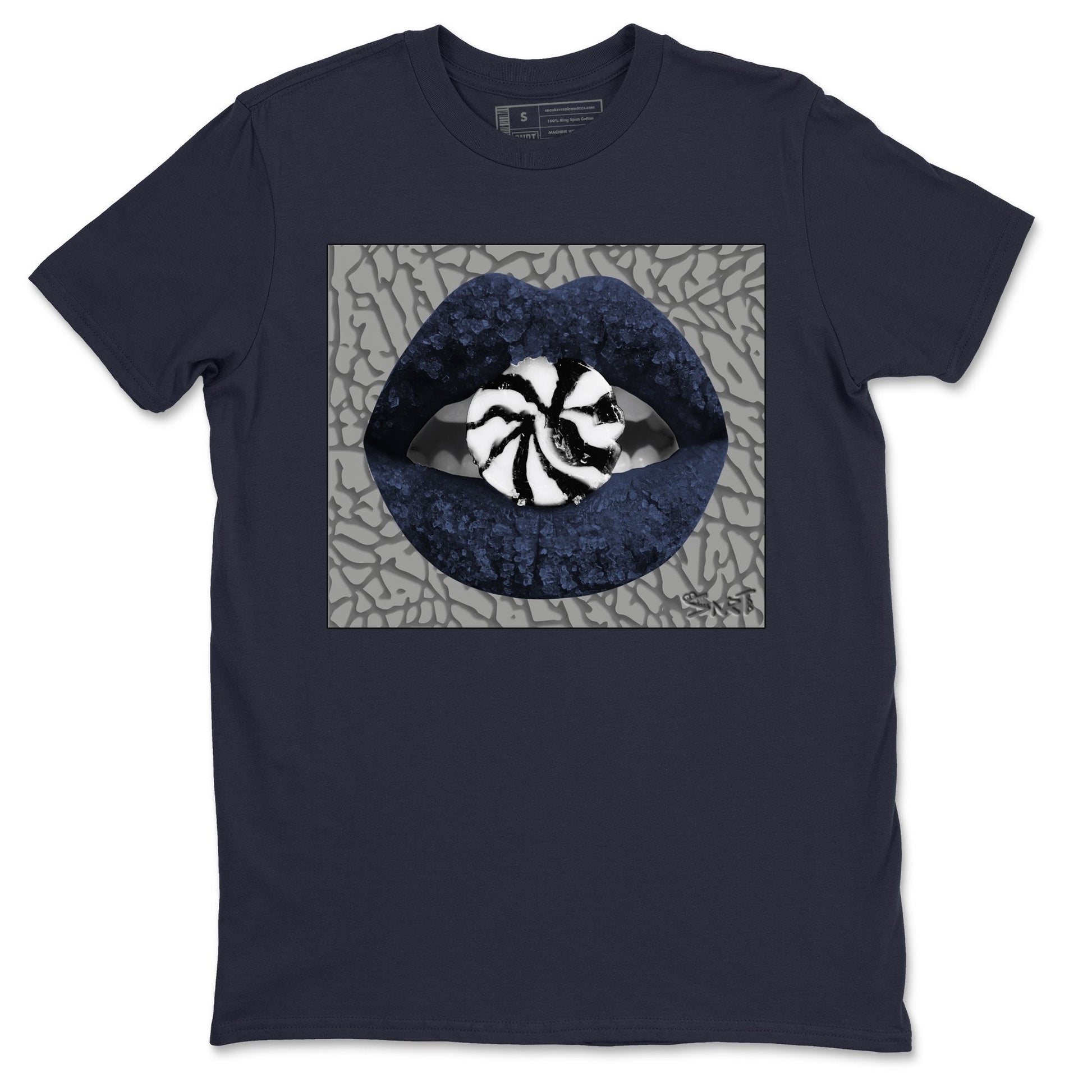 Jordan 3 Midnight Navy Sneaker Match Tees Lips Candy Sneaker Tees Jordan 3 Midnight Navy Sneaker Release Tees Unisex Shirts