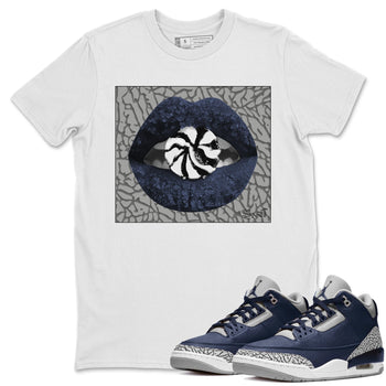 Jordan 3 Midnight Navy Sneaker Match Tees Lips Candy Sneaker Tees Jordan 3 Midnight Navy Sneaker Release Tees Unisex Shirts