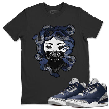 Jordan 3 Midnight Navy Sneaker Match Tees Medusa Sneaker Tees Jordan 3 Midnight Navy Sneaker Release Tees Unisex Shirts