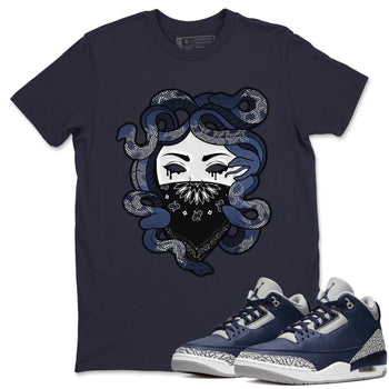 Jordan 3 Midnight Navy Sneaker Match Tees Medusa Sneaker Tees Jordan 3 Midnight Navy Sneaker Release Tees Unisex Shirts