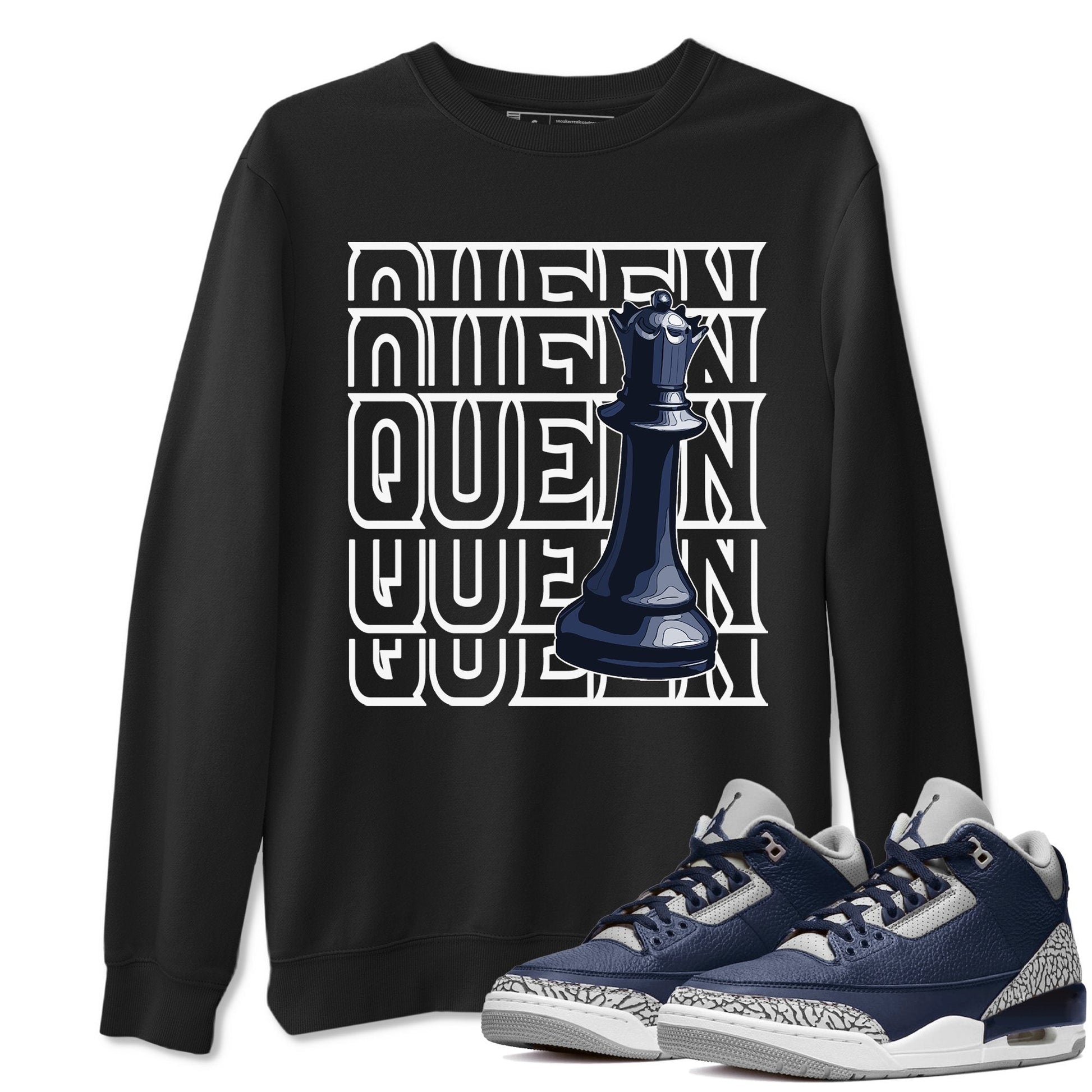 Jordan 3 Midnight Navy Sneaker Match Tees Queen Sneaker Tees Jordan 3 Midnight Navy Sneaker Release Tees Unisex Shirts