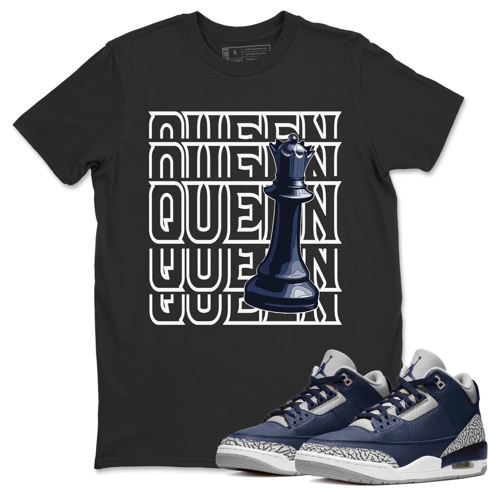 Jordan 3 Midnight Navy Sneaker Match Tees Queen Sneaker Tees Jordan 3 Midnight Navy Sneaker Release Tees Unisex Shirts