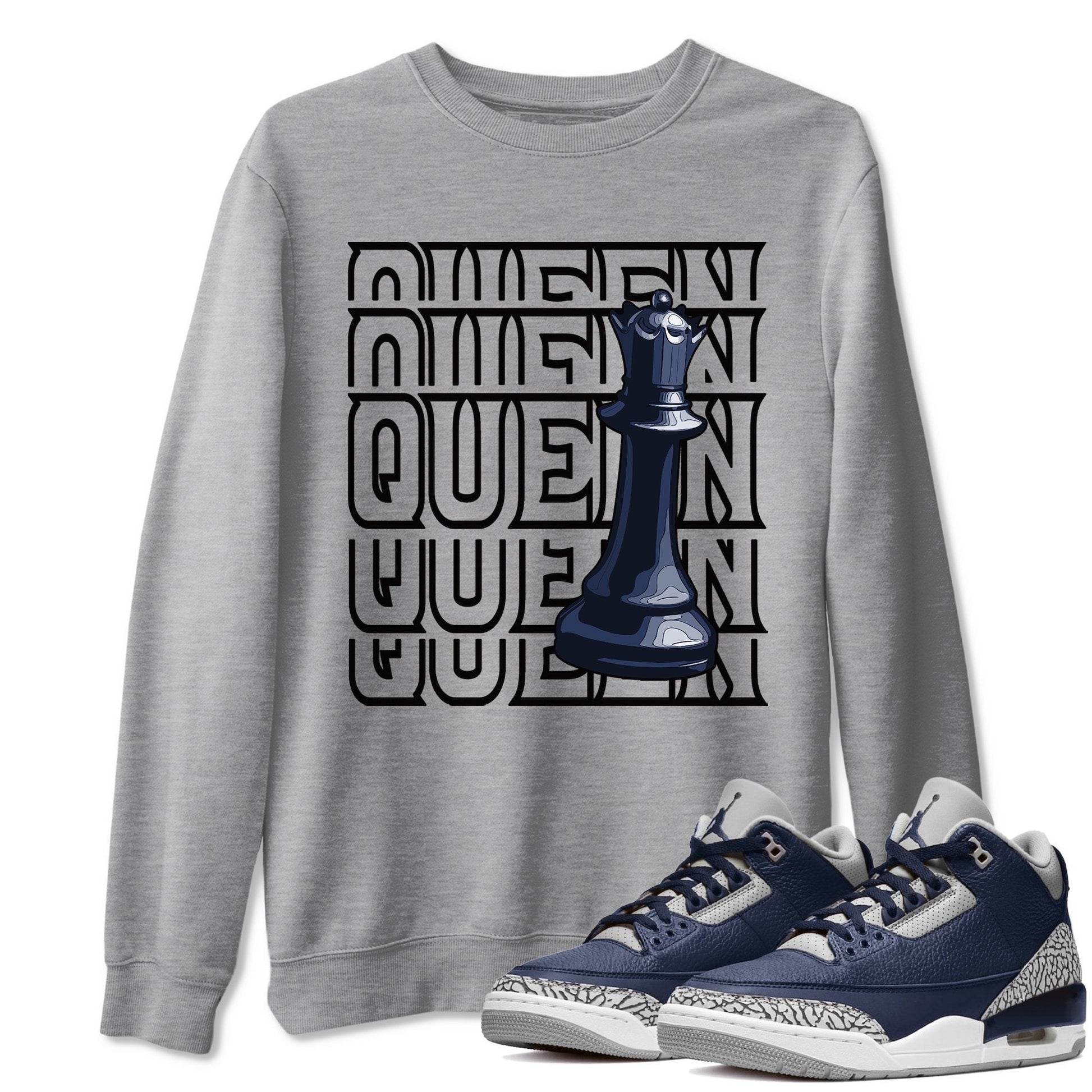 Jordan 3 Midnight Navy Sneaker Match Tees Queen Sneaker Tees Jordan 3 Midnight Navy Sneaker Release Tees Unisex Shirts