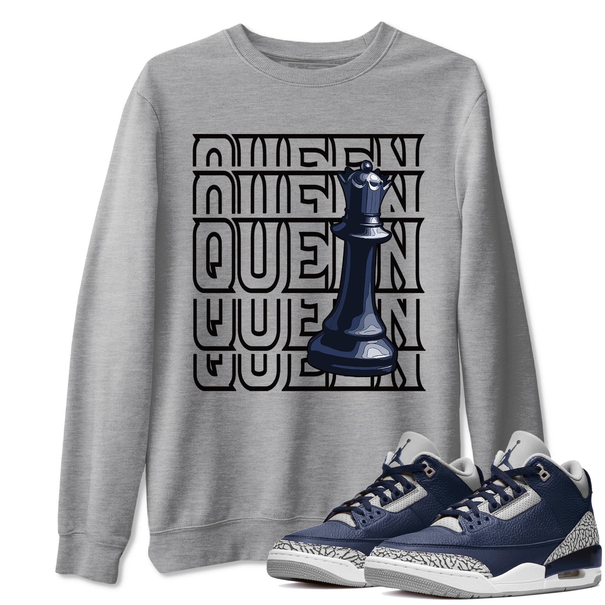 Jordan 3 Midnight Navy Sneaker Match Tees Queen Sneaker Tees Jordan 3 Midnight Navy Sneaker Release Tees Unisex Shirts