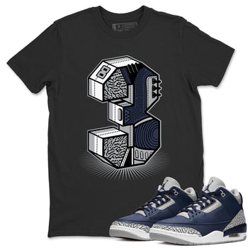 Jordan 3 Midnight Navy Sneaker Match Tees Three Statue Sneaker Tees Jordan 3 Midnight Navy Sneaker Release Tees Unisex Shirts