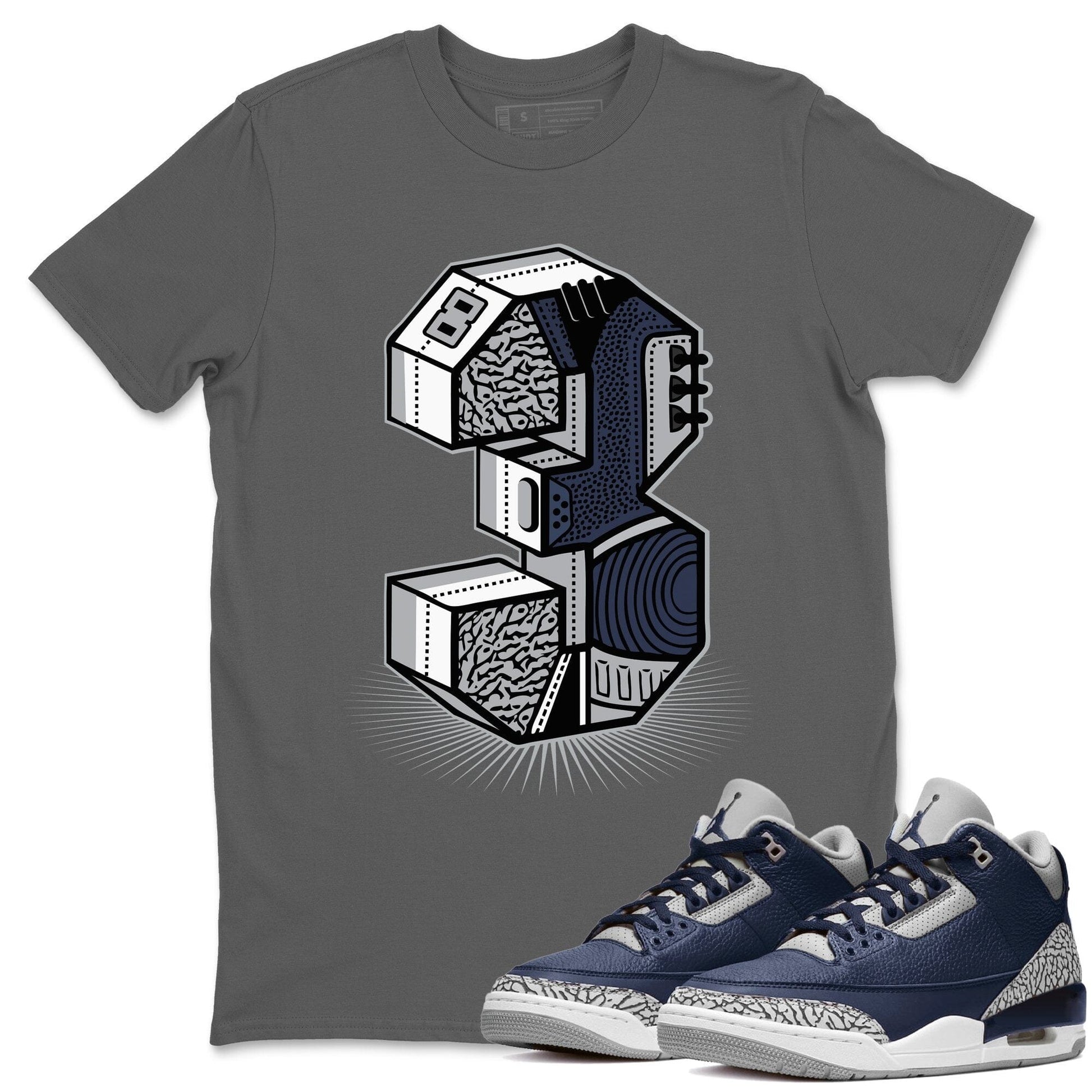 Jordan 3 Midnight Navy Sneaker Match Tees Three Statue Sneaker Tees Jordan 3 Midnight Navy Sneaker Release Tees Unisex Shirts