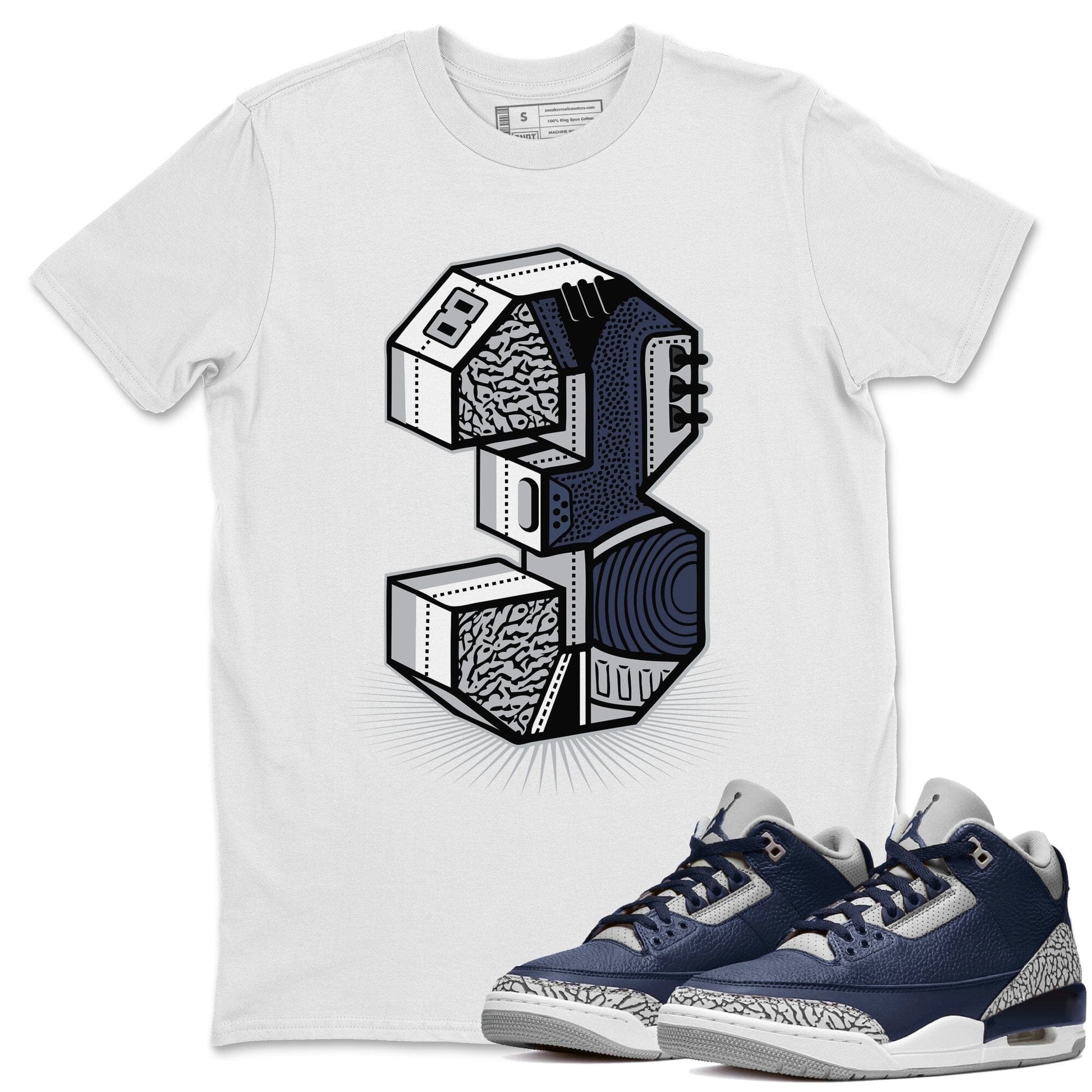 Jordan 3 Midnight Navy Sneaker Match Tees Three Statue Sneaker Tees Jordan 3 Midnight Navy Sneaker Release Tees Unisex Shirts