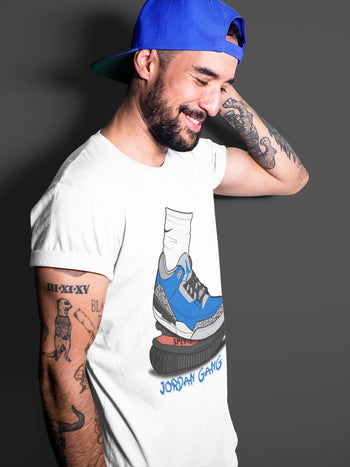 Jordan 3 Varsity Royal Sneaker Match Tees Jordan Gang Sneaker Tees Jordan 3 Varsity Royal Sneaker Release Tees Unisex Shirts