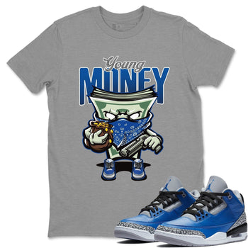 Jordan 3 Varsity Royal Sneaker Match Tees Young Money Sneaker Tees Jordan 3 Varsity Royal Sneaker Release Tees Unisex Shirts