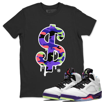 Jordan 5 Ghost Green Sneaker Match Tees Dollar Camo Sneaker Tees Jordan 5 Ghost Green Sneaker Release Tees Unisex Shirts