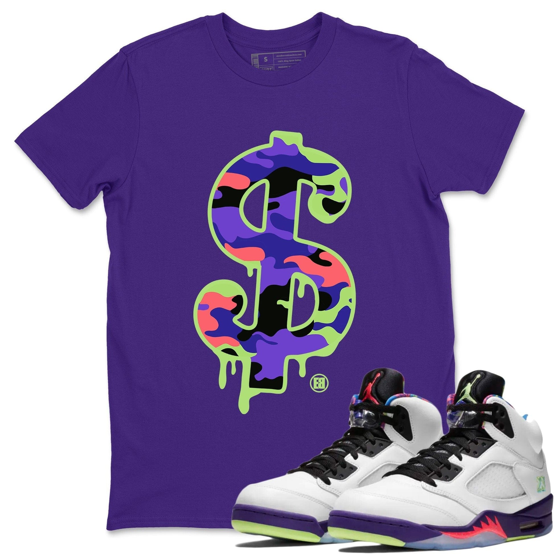 Jordan 5 Ghost Green Sneaker Match Tees Dollar Camo Sneaker Tees Jordan 5 Ghost Green Sneaker Release Tees Unisex Shirts