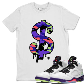 Jordan 5 Ghost Green Sneaker Match Tees Dollar Camo Sneaker Tees Jordan 5 Ghost Green Sneaker Release Tees Unisex Shirts