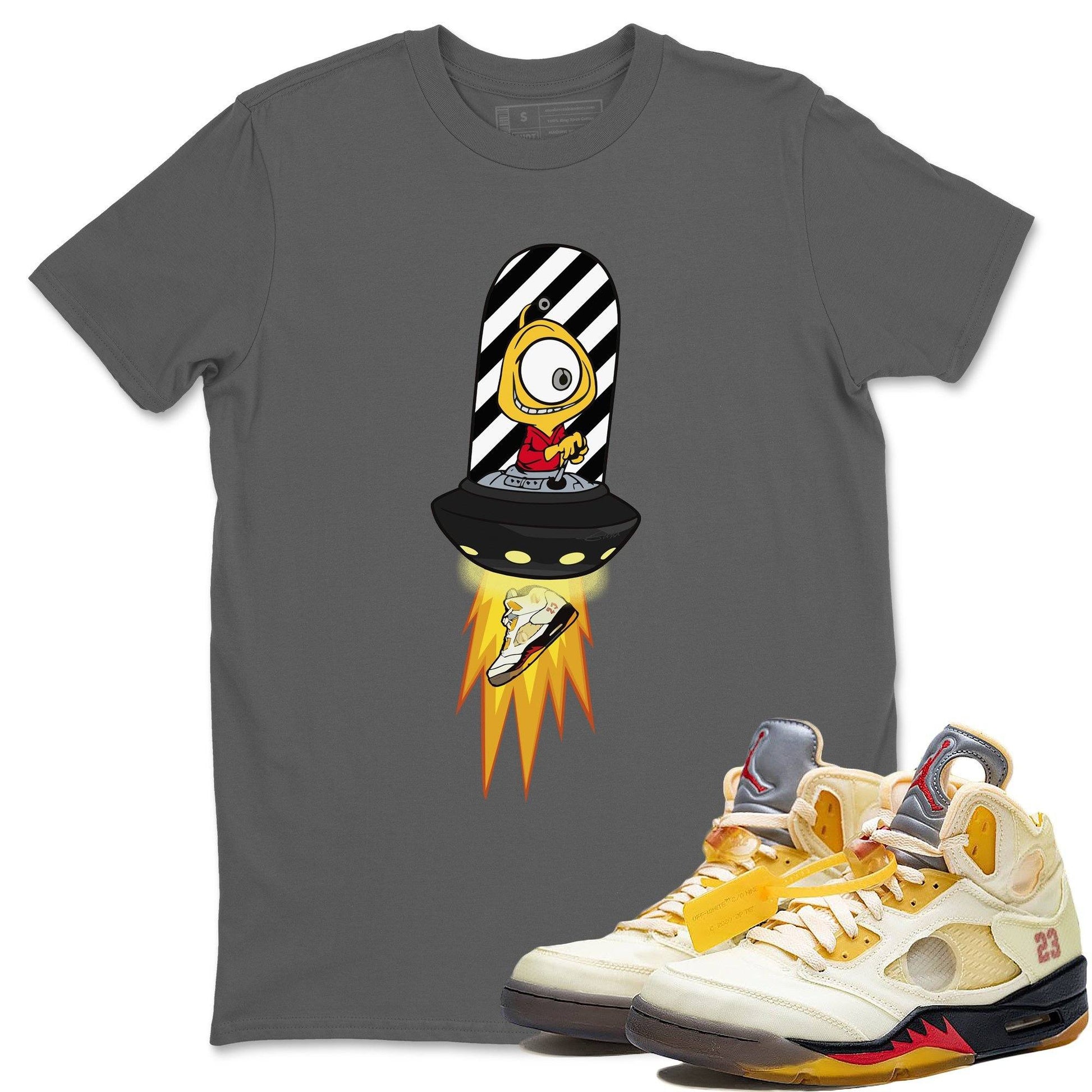 Jordan 5 OFF-WHITE Sail Sneaker Match Tees Alien Sneaker Tees Jordan 5 OFF-WHITE Sail Sneaker Release Tees Unisex Shirts