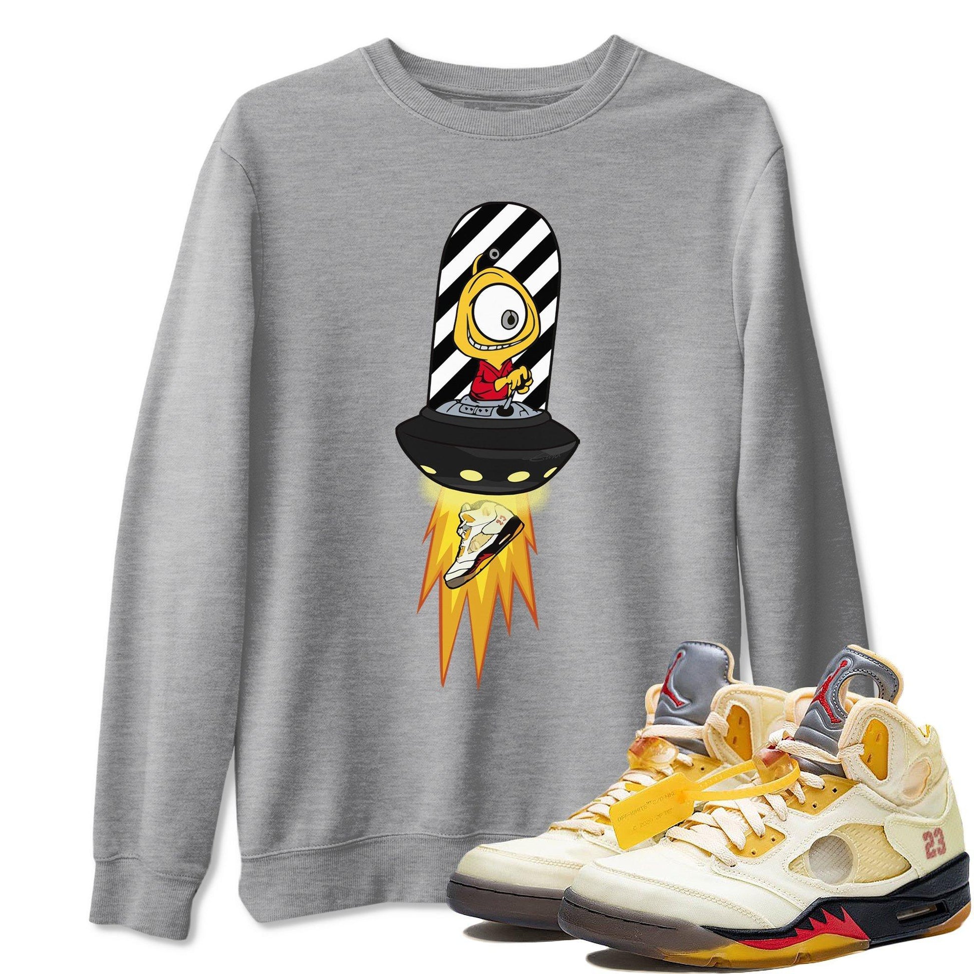 Jordan 5 OFF-WHITE Sail Sneaker Match Tees Alien Sneaker Tees Jordan 5 OFF-WHITE Sail Sneaker Release Tees Unisex Shirts