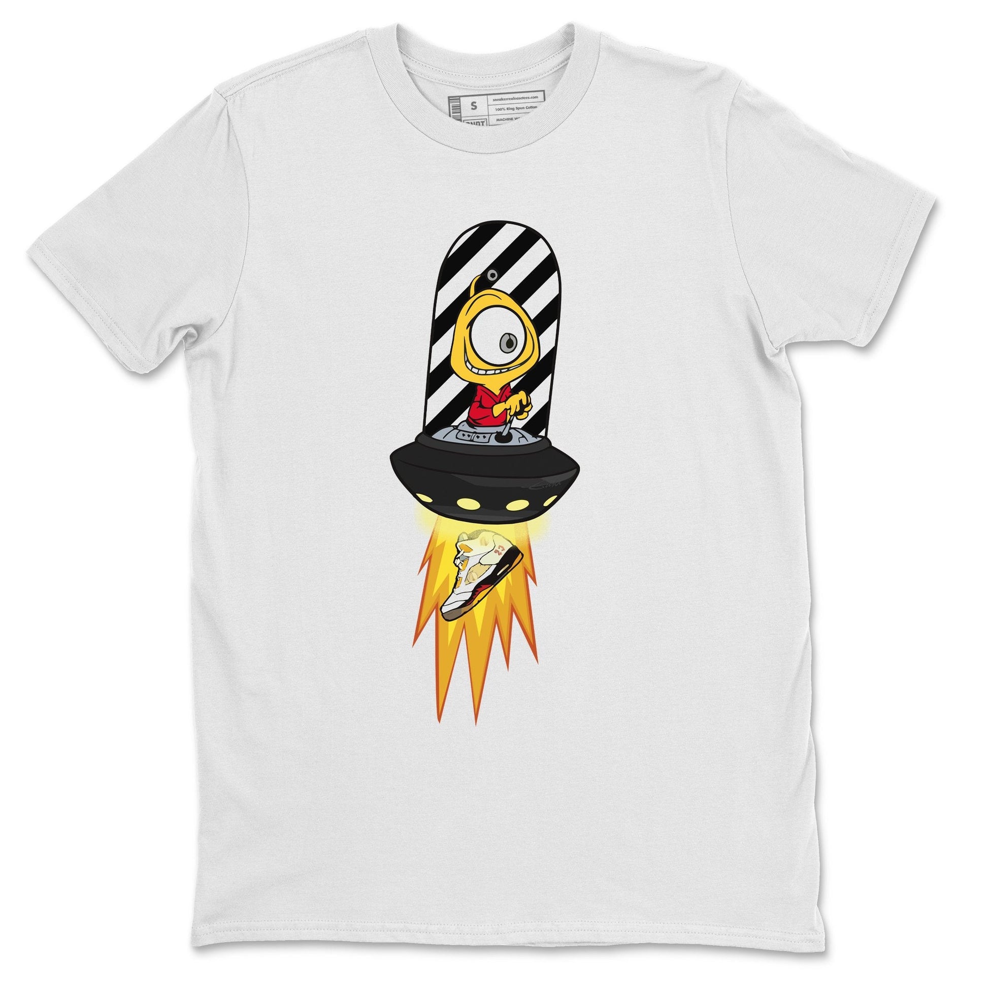 Jordan 5 OFF-WHITE Sail Sneaker Match Tees Alien Sneaker Tees Jordan 5 OFF-WHITE Sail Sneaker Release Tees Unisex Shirts