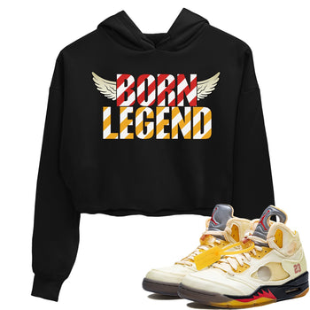 Jordan 5 OFF-WHITE Sail Sneaker Match Tees Born Legend Sneaker Tees Jordan 5 OFF-WHITE Sail Sneaker Release Tees Women's Shirts