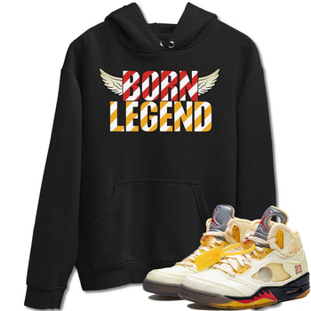 Jordan 5 OFF-WHITE Sail Sneaker Match Tees Born Legend Sneaker Tees Jordan 5 OFF-WHITE Sail Sneaker Release Tees Unisex Shirts