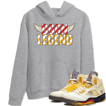 Jordan 5 OFF-WHITE Sail Sneaker Match Tees Born Legend Sneaker Tees Jordan 5 OFF-WHITE Sail Sneaker Release Tees Unisex Shirts