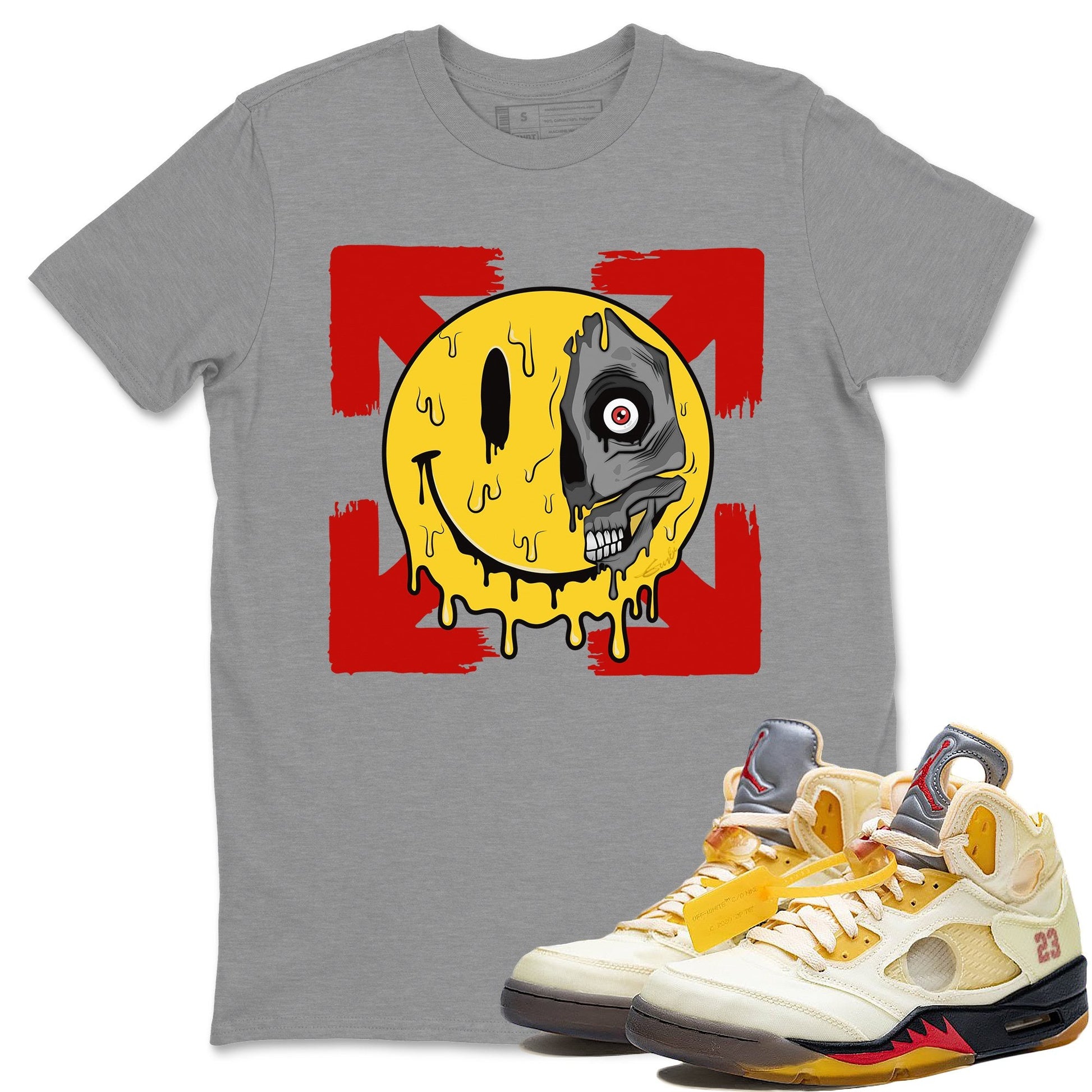 Jordan 5 OFF-WHITE Sail Sneaker Match Tees Dead Inside Sneaker Tees Jordan 5 OFF-WHITE Sail Sneaker Release Tees Unisex Shirts