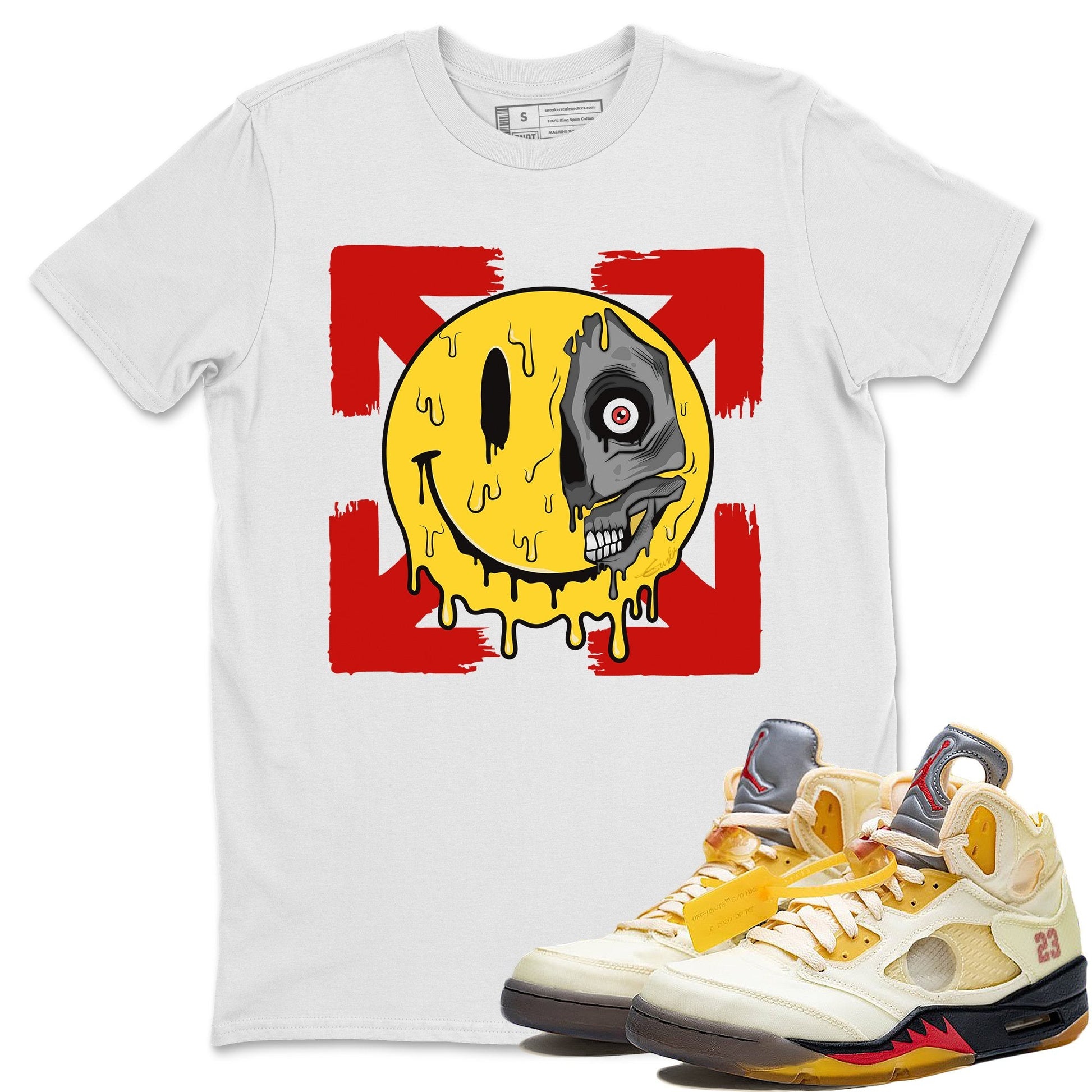 Jordan 5 OFF-WHITE Sail Sneaker Match Tees Dead Inside Sneaker Tees Jordan 5 OFF-WHITE Sail Sneaker Release Tees Unisex Shirts