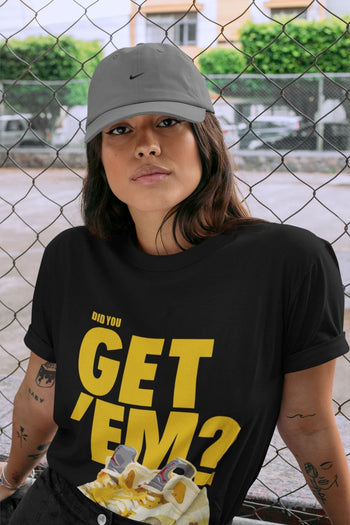 Jordan 5 Retro OFF-WHITE Sail Sneaker Match Tees Did You Get Em SNRT Sneaker Tees Jordan 5 Retro OFF-WHITE Sail SNRT Sneaker Release Tees Unisex Shirts